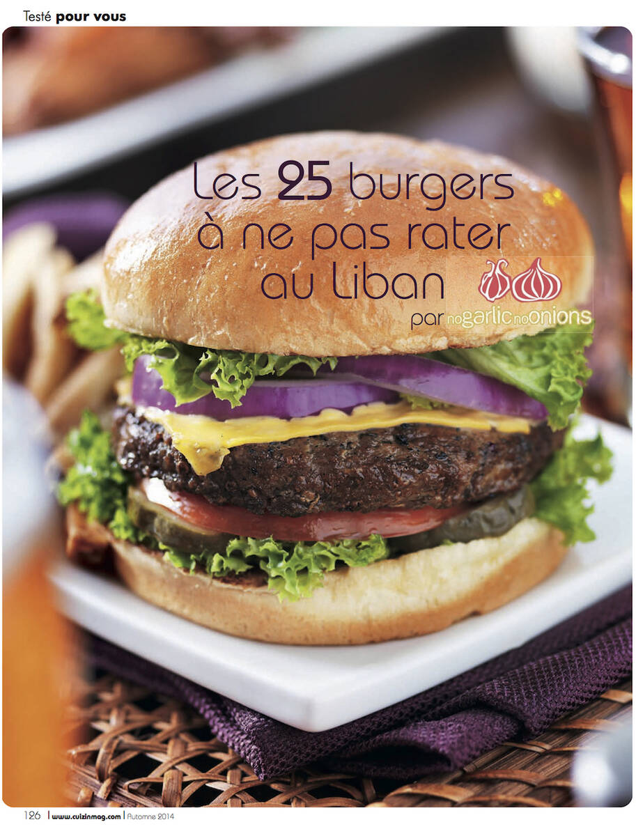 Les Burgers NoGarlicNoOnions Lebanon
