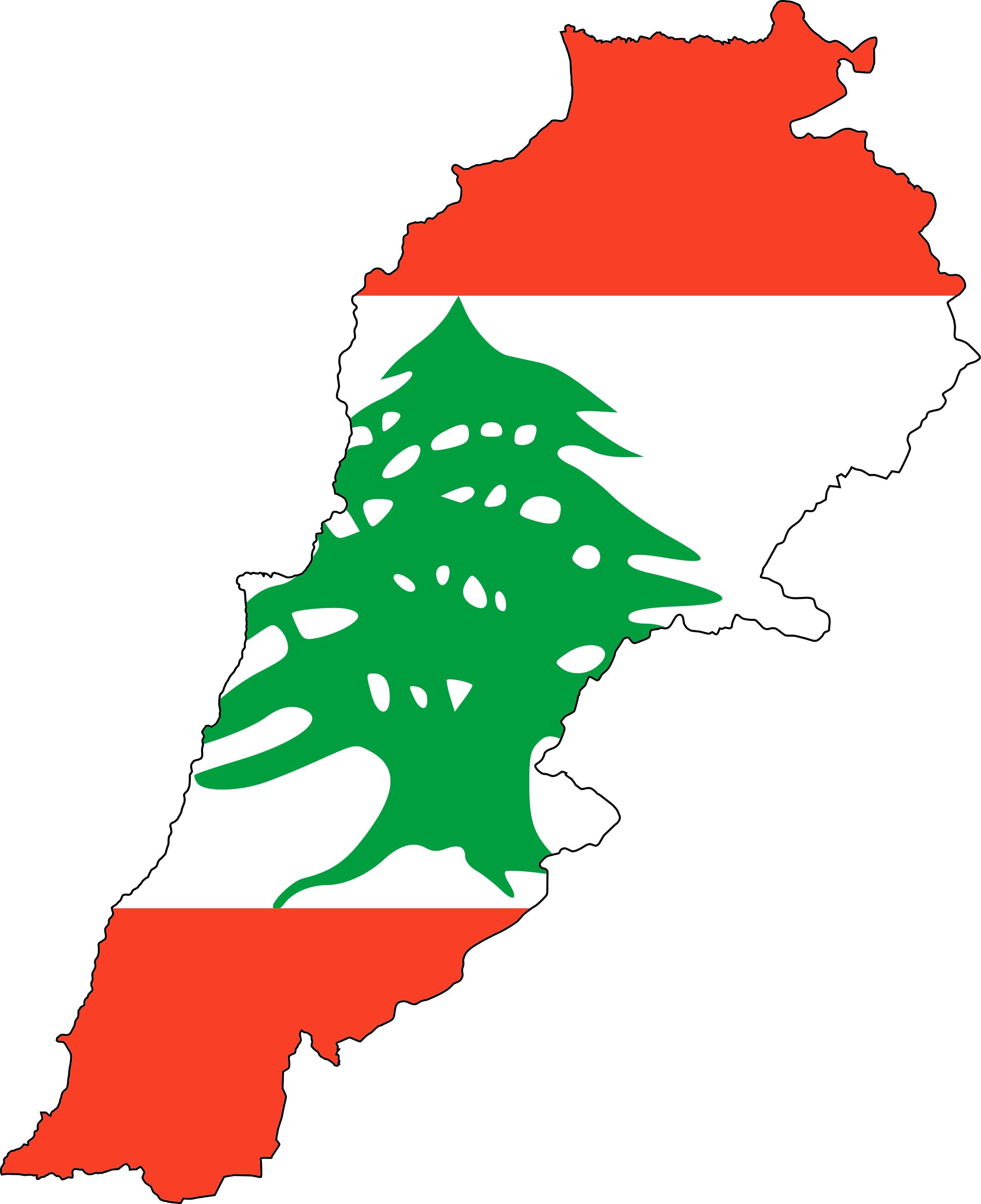 lebanon_flag_map