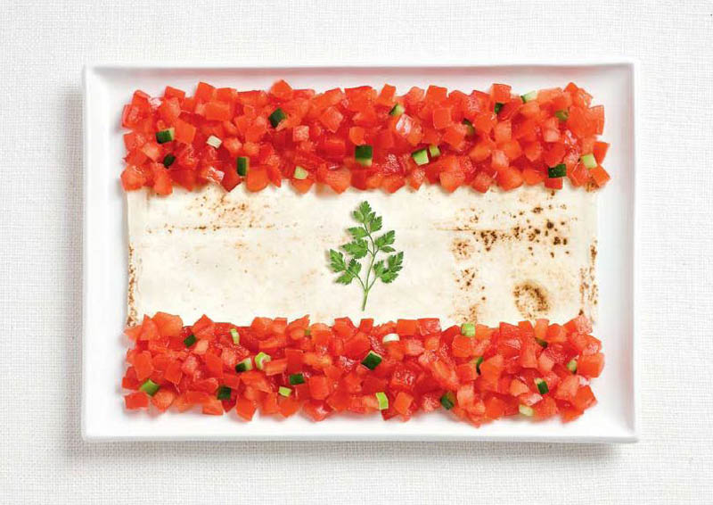 lebanon-flag-made-from-food