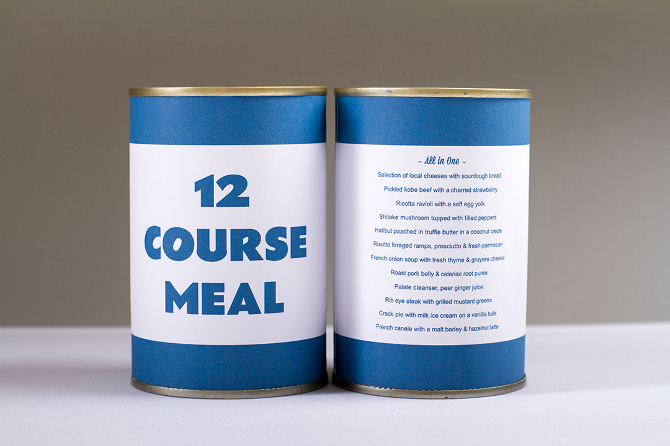 12 Course Meal in a Can