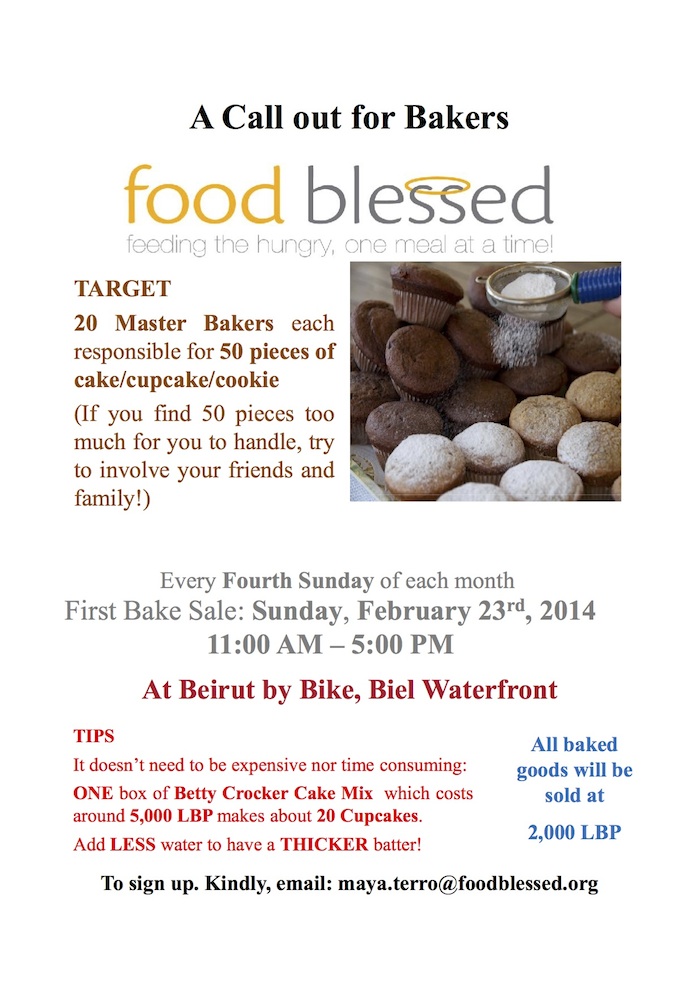 FoodBlessed Sunday Bake Sales Flyer